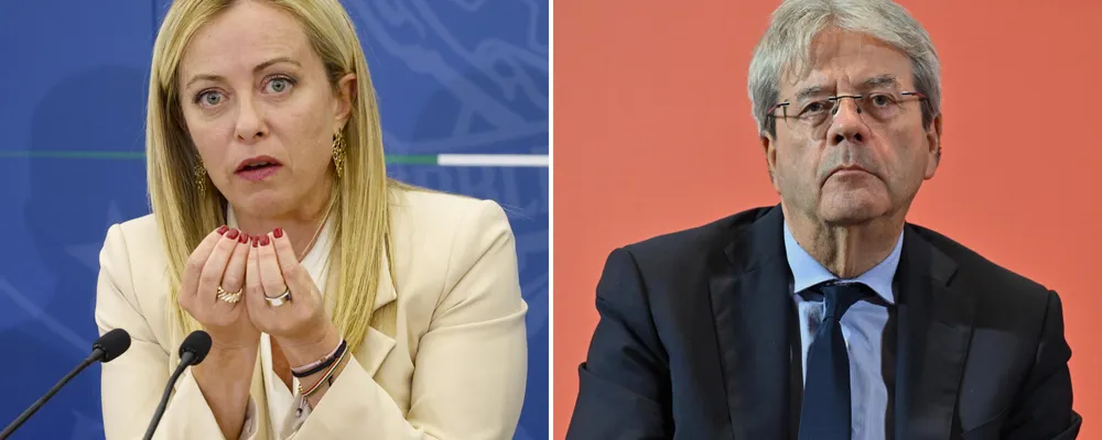 Giorgia Meloni e Paolo Gentiloni