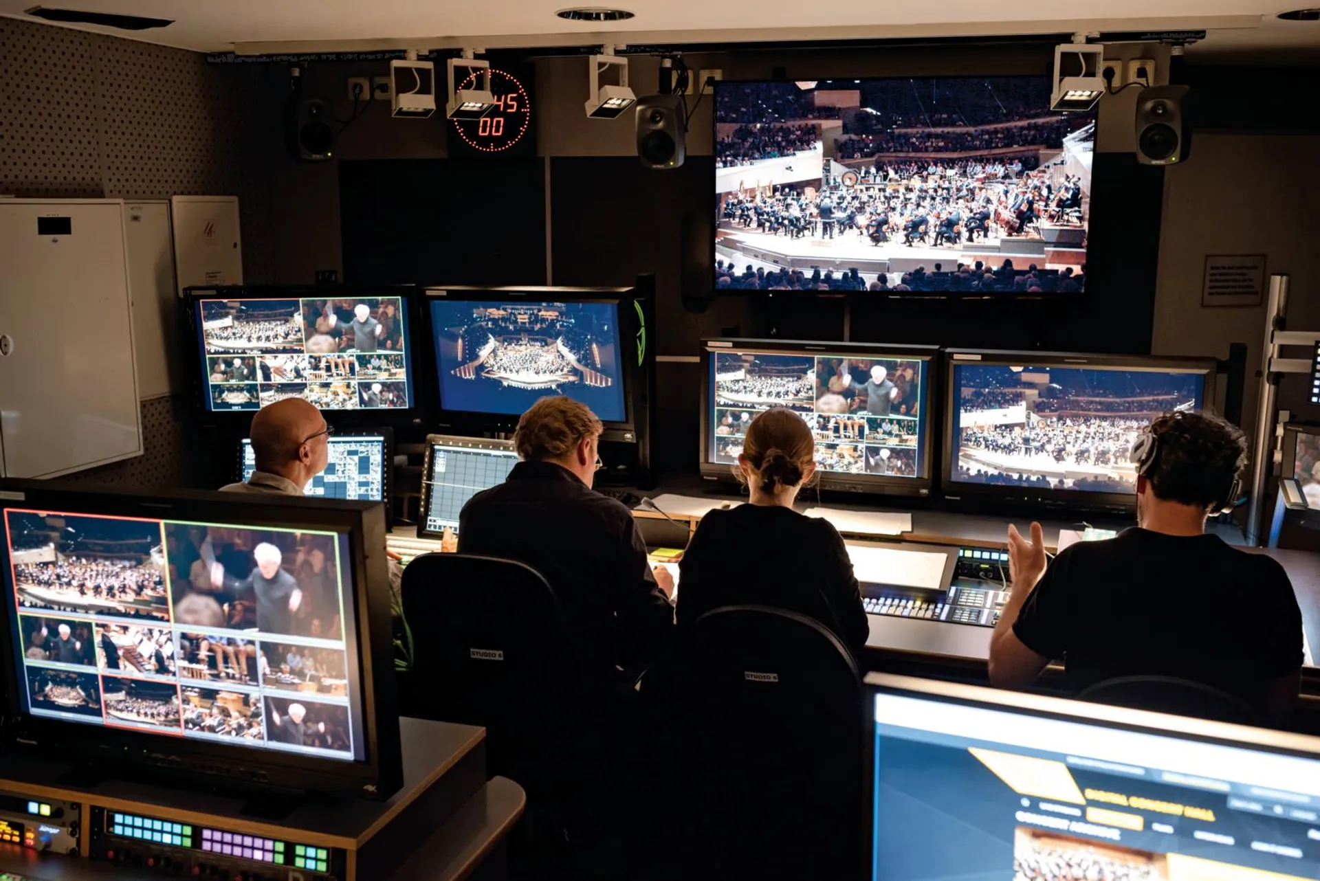 Il videostudio della Berliner Philarmoniker, a Berlino