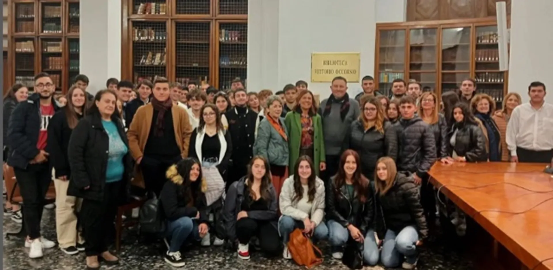 Docenti e alunni dell'Istituto "Pizzini Pisani" di Paola in provincia di Cosenza in visita alla Biblioteca Vittorio Occorsio presso la Procura generale della Corte di Appello di Roma