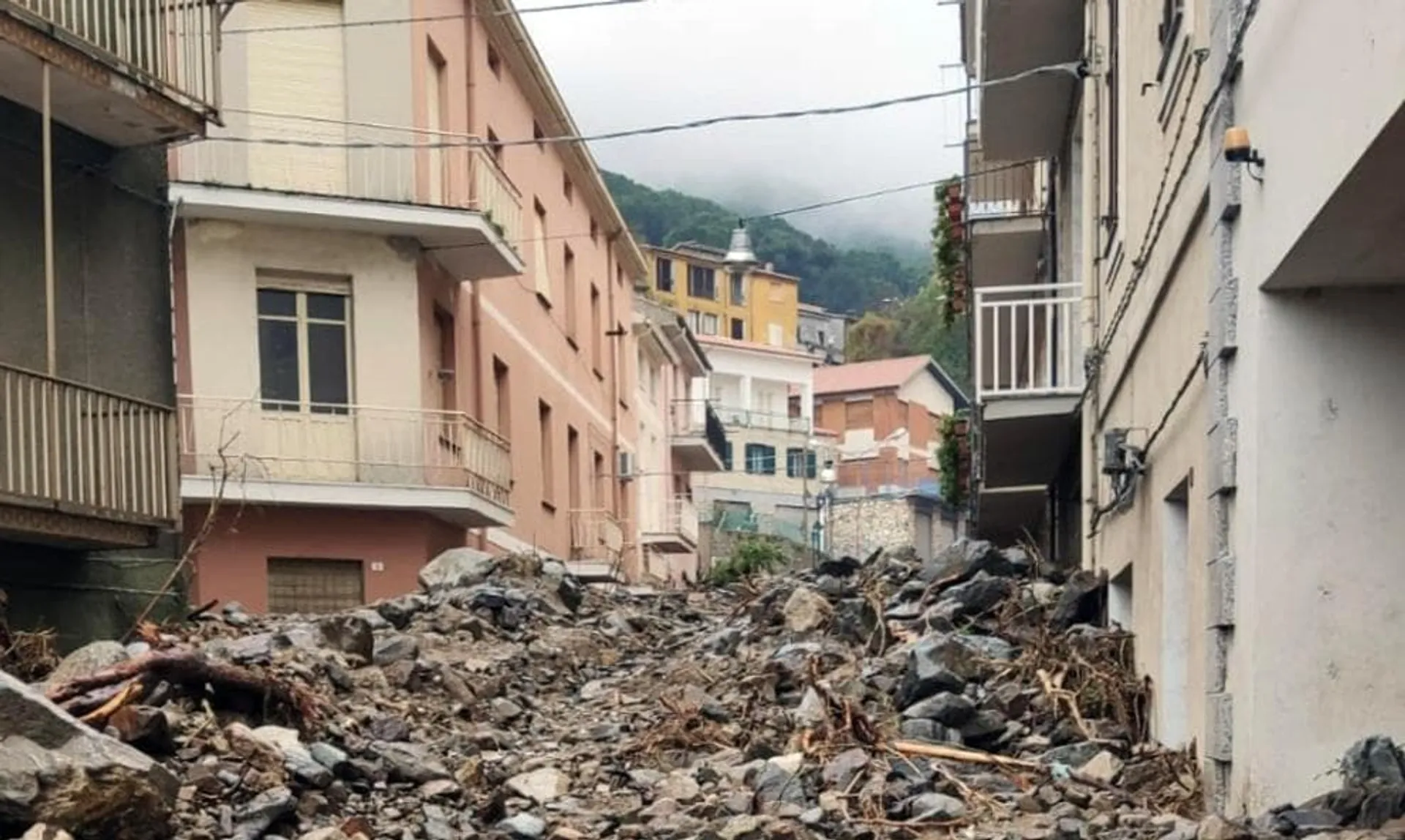 I danni dell'alluvione a Bitti, in Sardegna