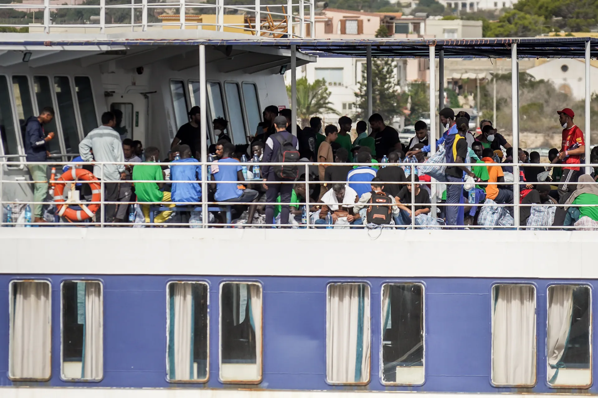 migranti a Lampedusa