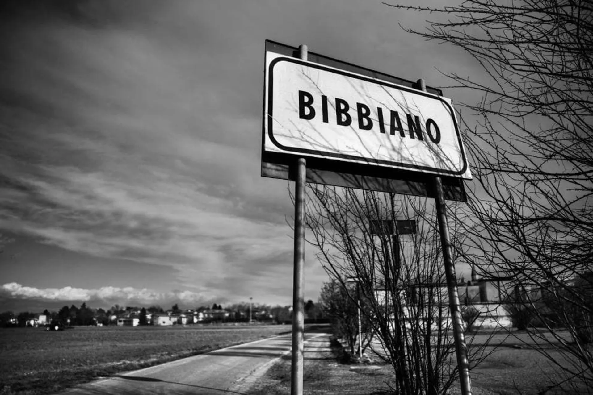 L'ingresso nel centro abitato di Bibbiano in via Suor Enrichetta Monti