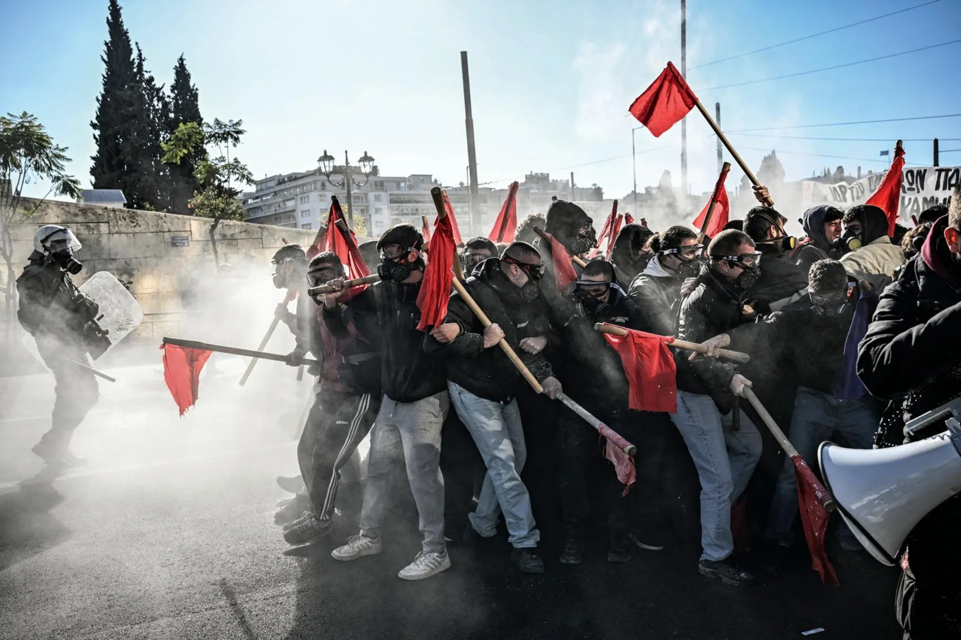 Gracia, protesta studenti