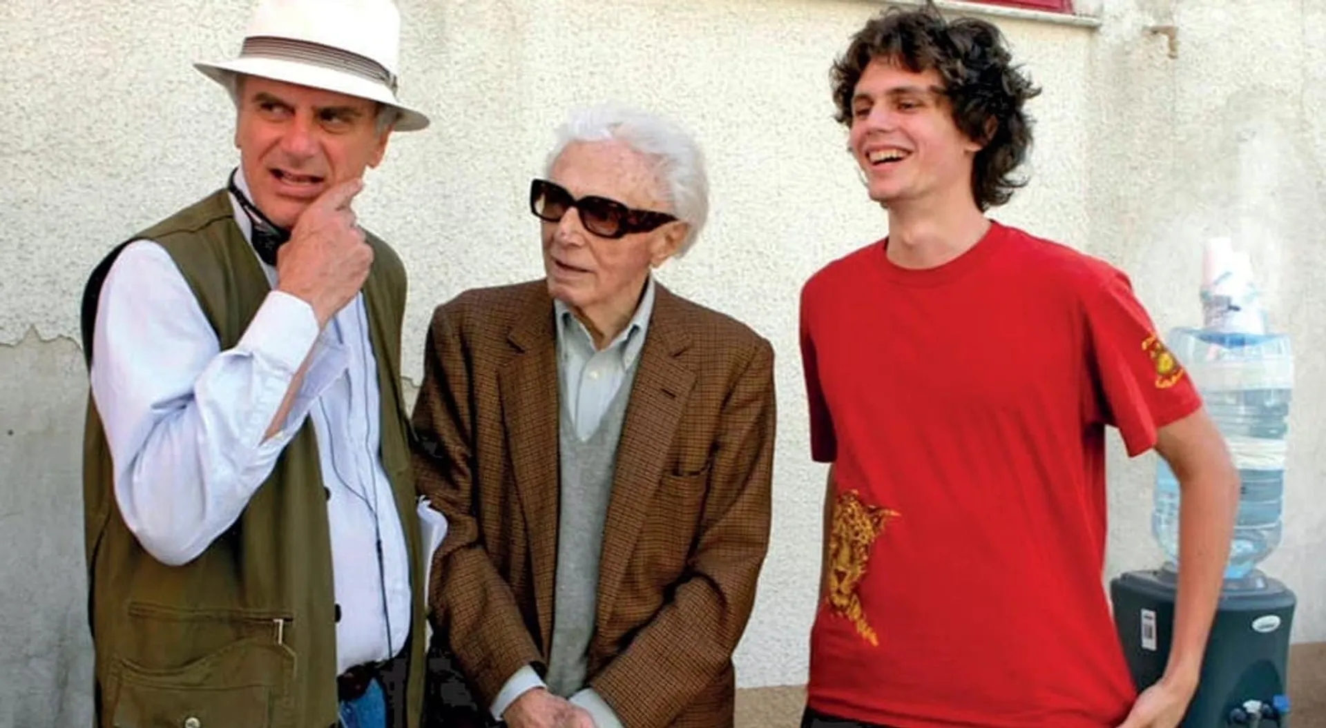 <p>Marco Risi, Dino Risi e Andrea Miglio Risi</p>
