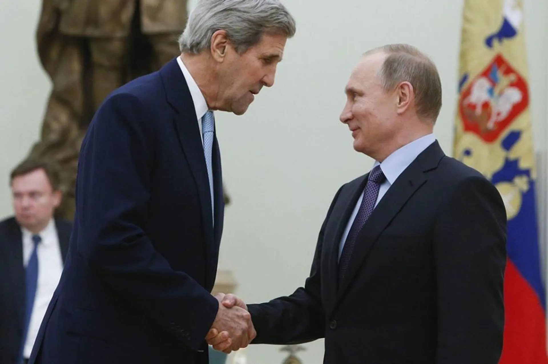 John Kerry con Vladimir Putin