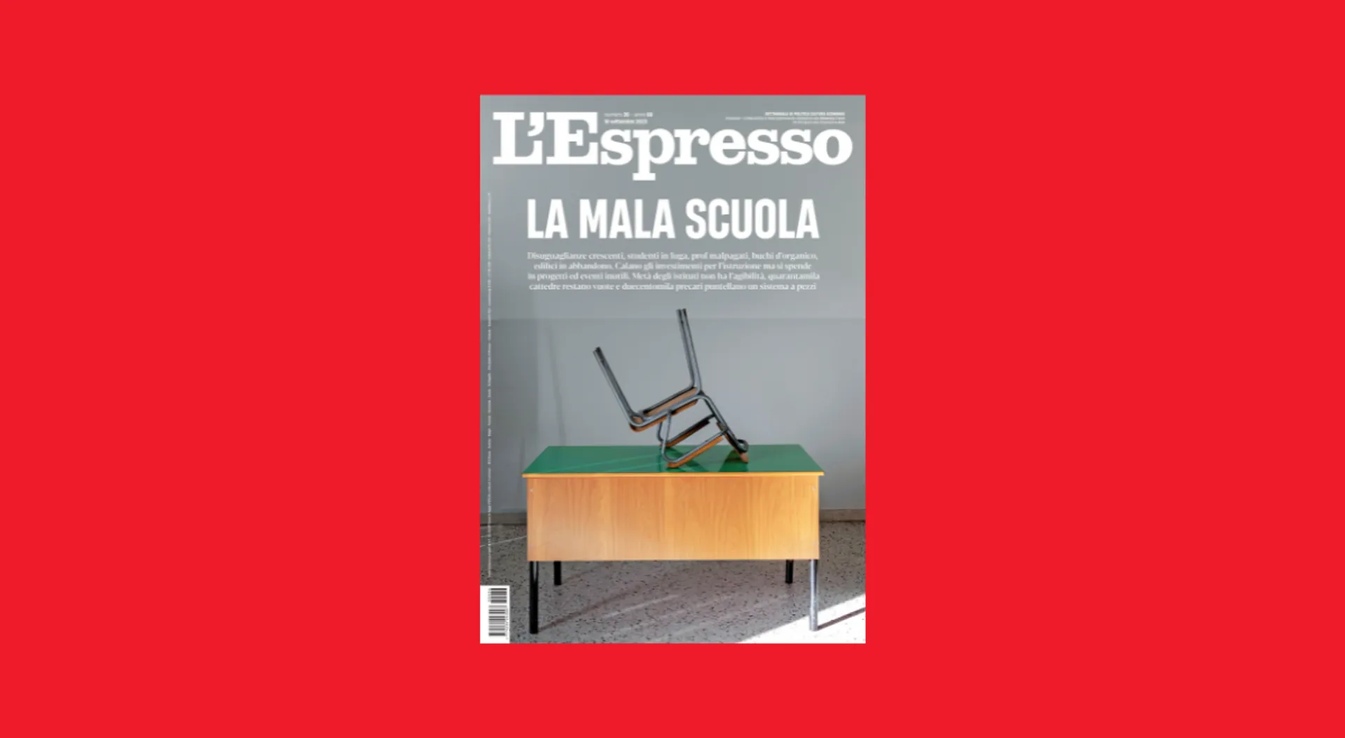 La mala scuola, la copertina dell'Espresso Mala