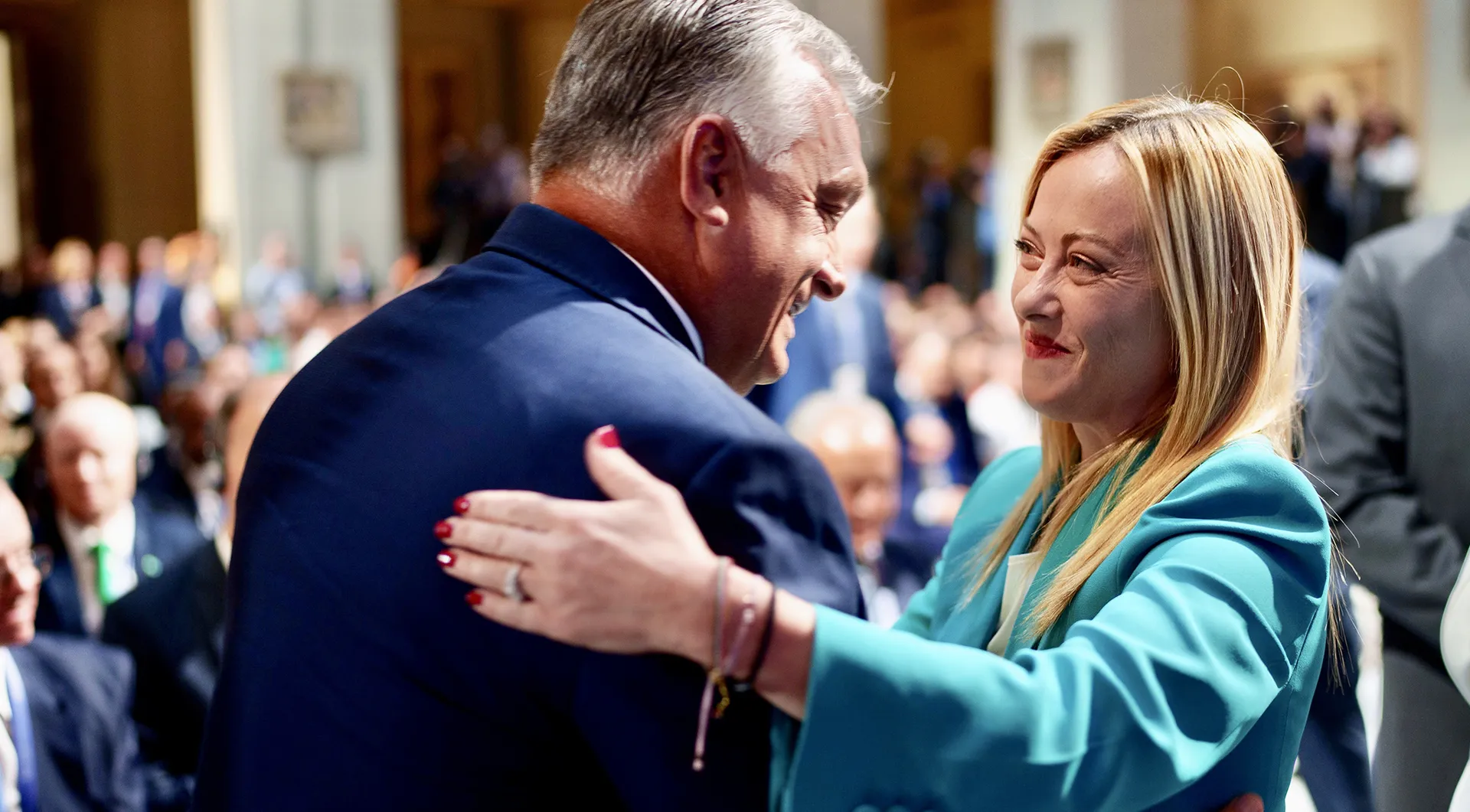 Giorgia Meloni e Viktor Orban 