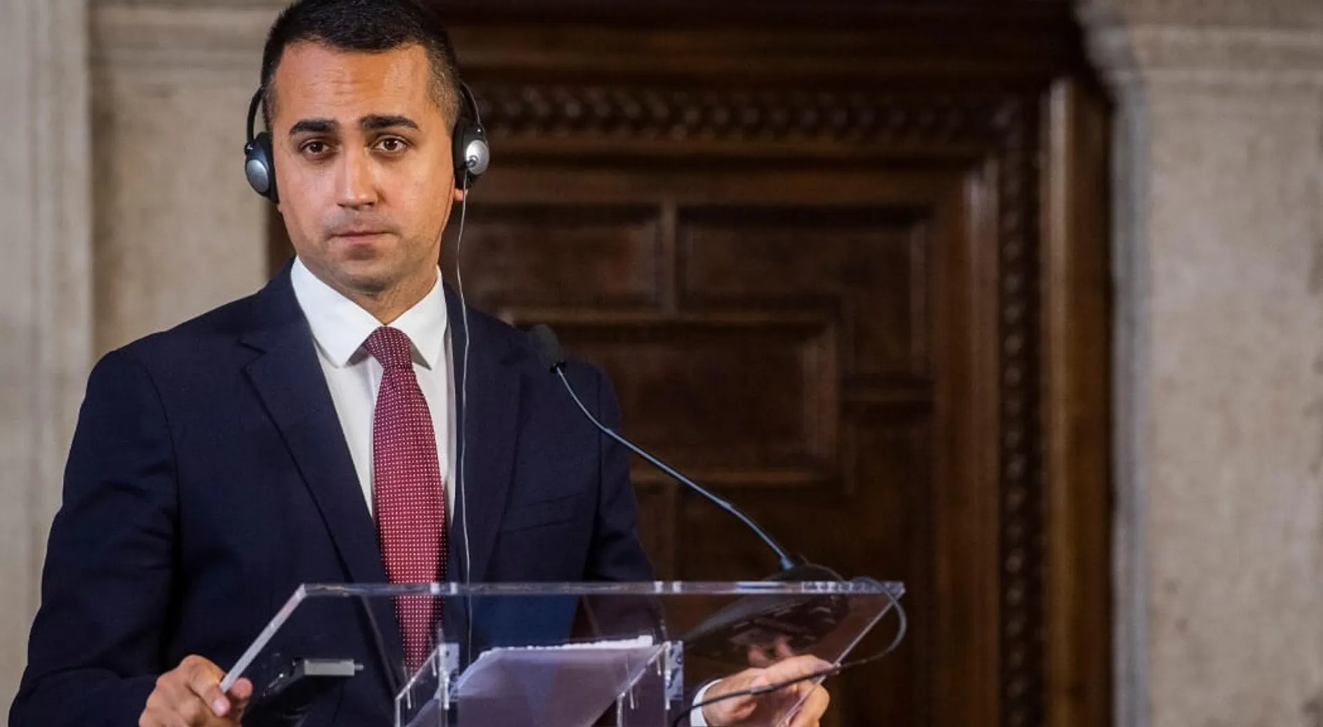 02/10/2019 Roma, conferenza stampa del Ministro degli Esteri e del Segretario di Stato USA. Nella foto Luigi Di Maio