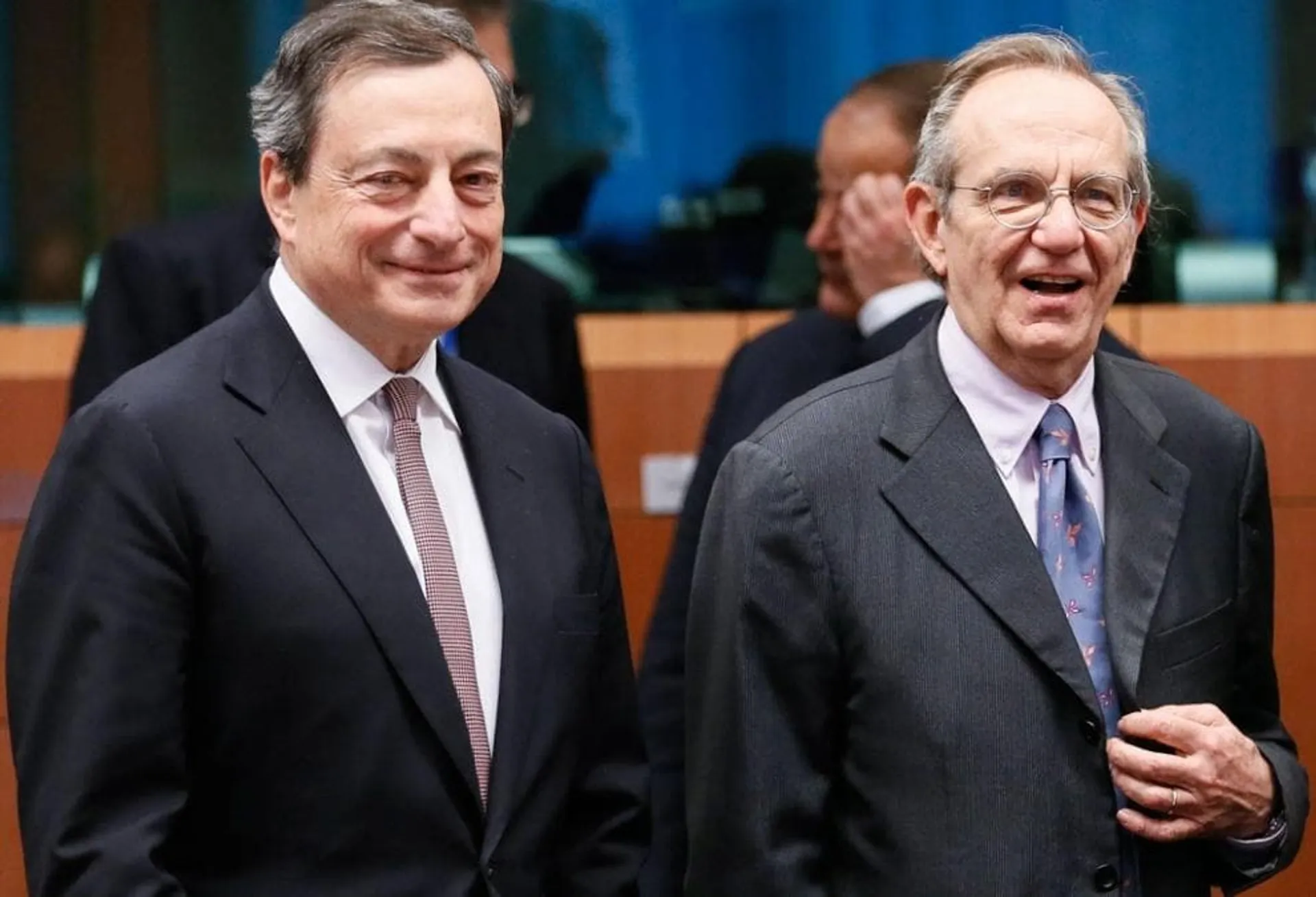 Mario Draghi e Pier Carlo Padoan