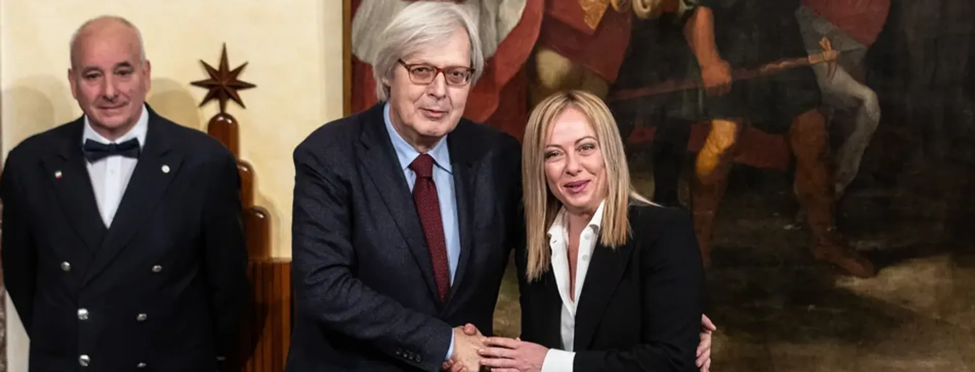 Vittorio Sgarbi e Giorgia Meloni