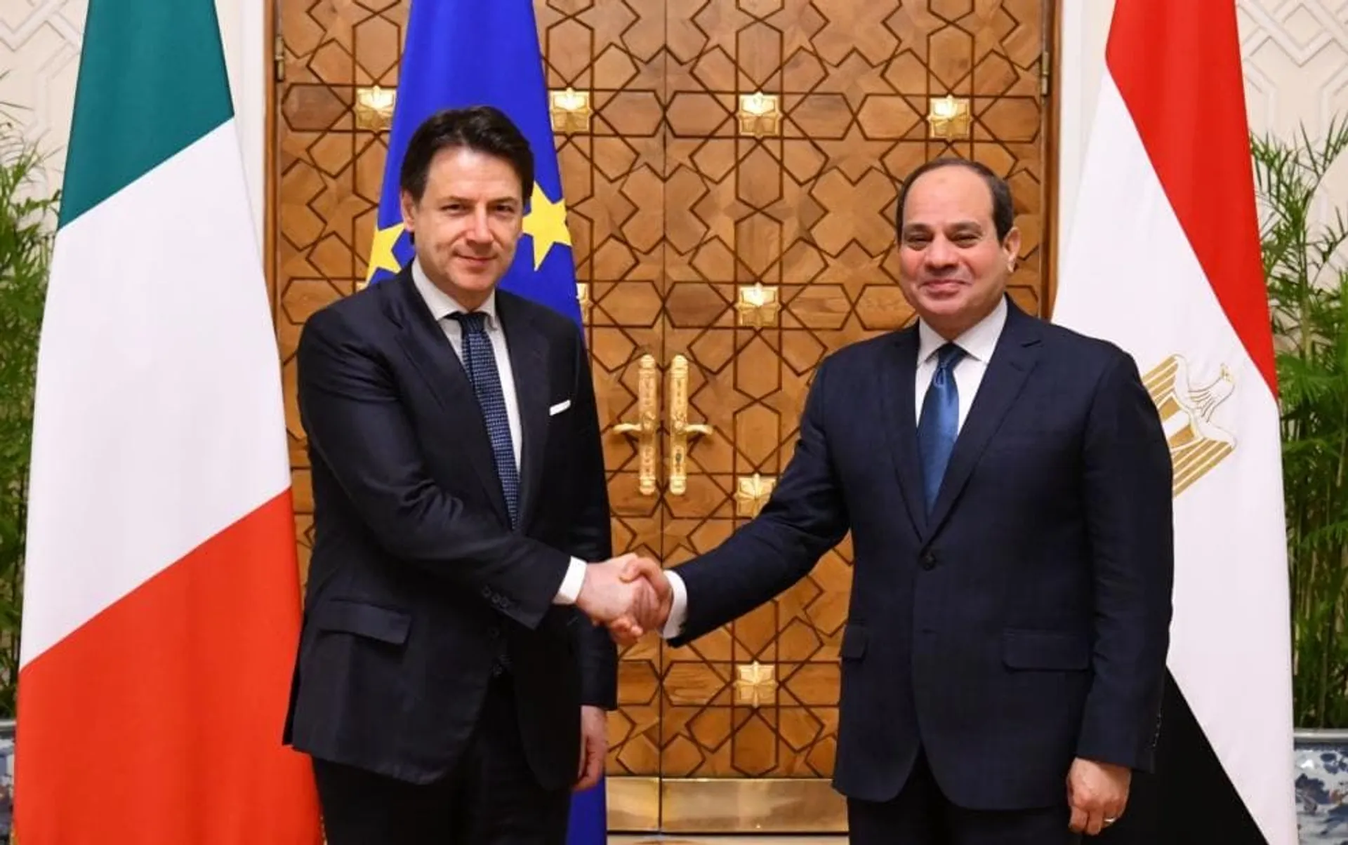 Giuseppe Conte e Al Sisi