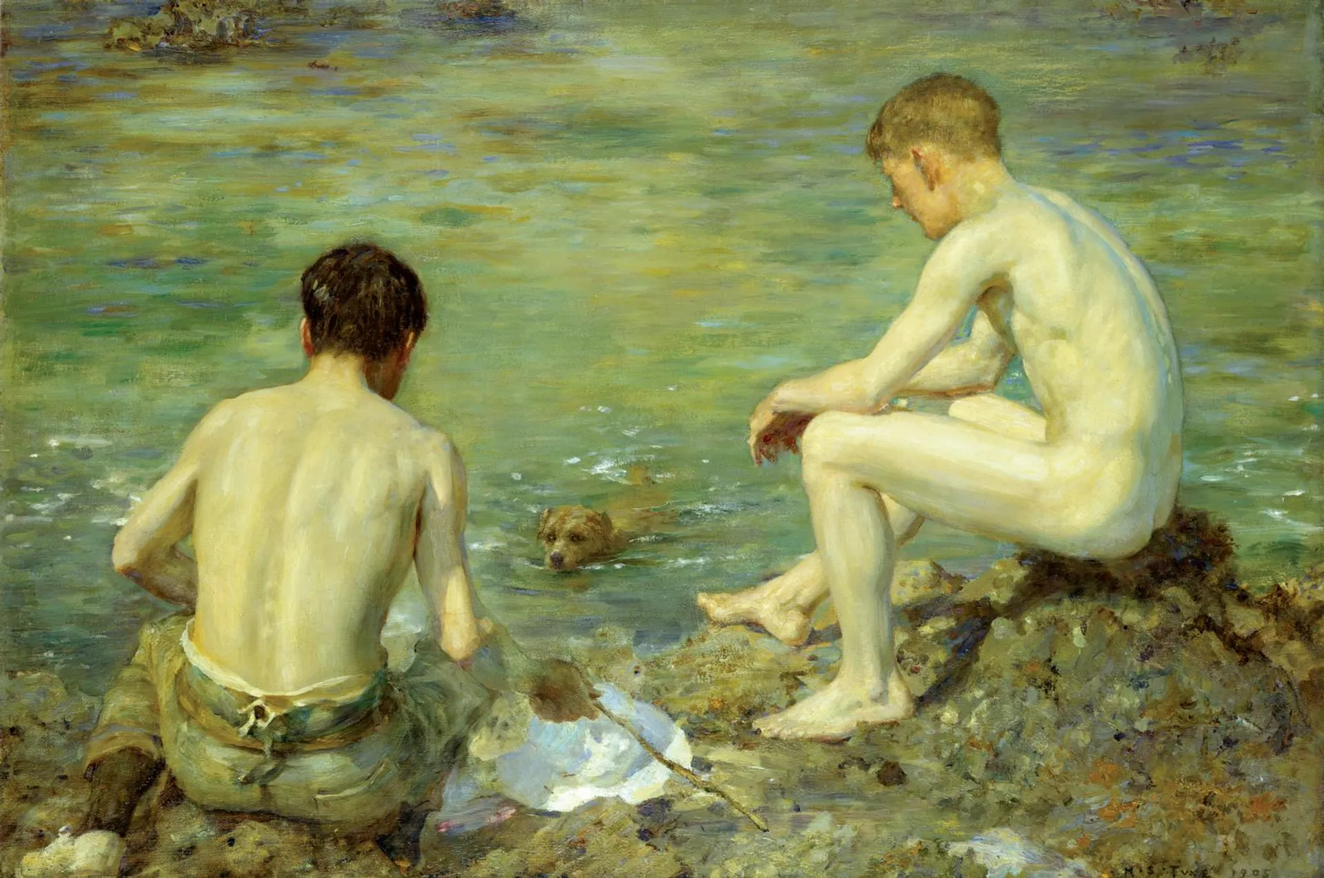 Il quadro "Three Companions" di Henry Scott Tuke 