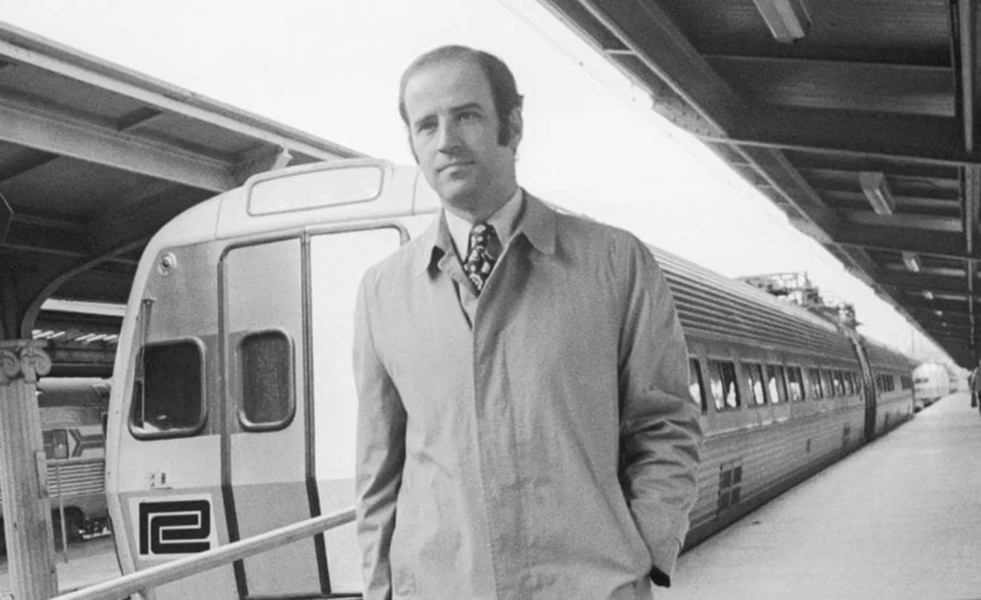 Senator Joseph R. Biden, D-Del., is seen here at Union Station where most days, after the Senate adjourns, he catches the Metroliner to Wilmington for home. He makes the four-hour commute almost daily to be with his motherless sons Beau, 4, and Hunter, 3. The senator lost his wife and daughter in an auto accident December 18, 1972.