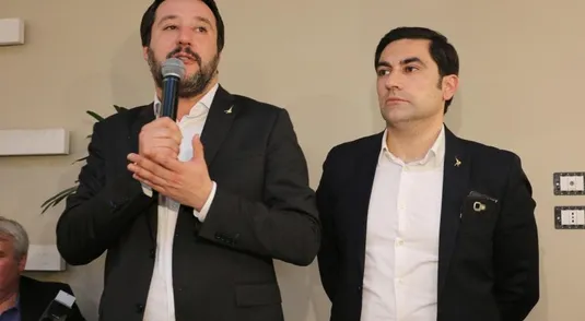 Matteo Salvini e Domenico Furgiele