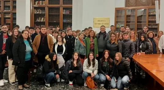 Docenti e alunni dell'Istituto "Pizzini Pisani" di Paola in provincia di Cosenza in visita alla Biblioteca Vittorio Occorsio presso la Procura generale della Corte di Appello di Roma