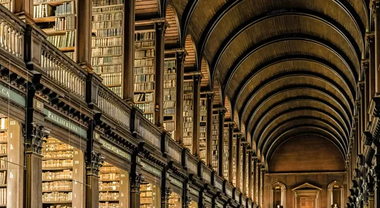 Una veduta della Long Room nella Vecchia Biblioteca del Trinity College di Dublino