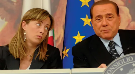 Giorgia Meloni e Silvio Berlusconi 