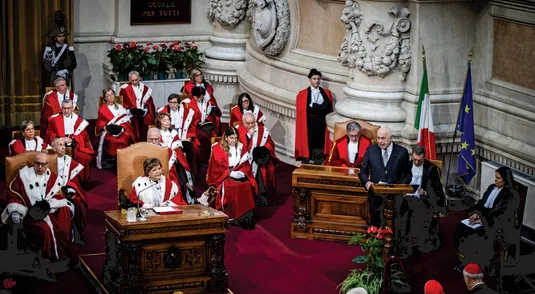  In alto, il ministro Carlo Nordio in Cassazione per l’inaugurazione dell’anno giudiziario