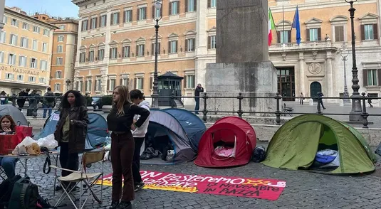 protesta delle Tende a Montecitorio